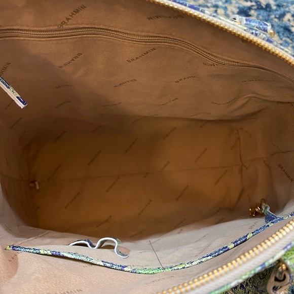 Brahmin Large Duxbury Satchel Green Viper Melbourne Handbag NWT - Picture 6 of 6